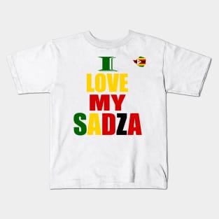 I Love My Sadza, Zimbabwe Flag Kids T-Shirt